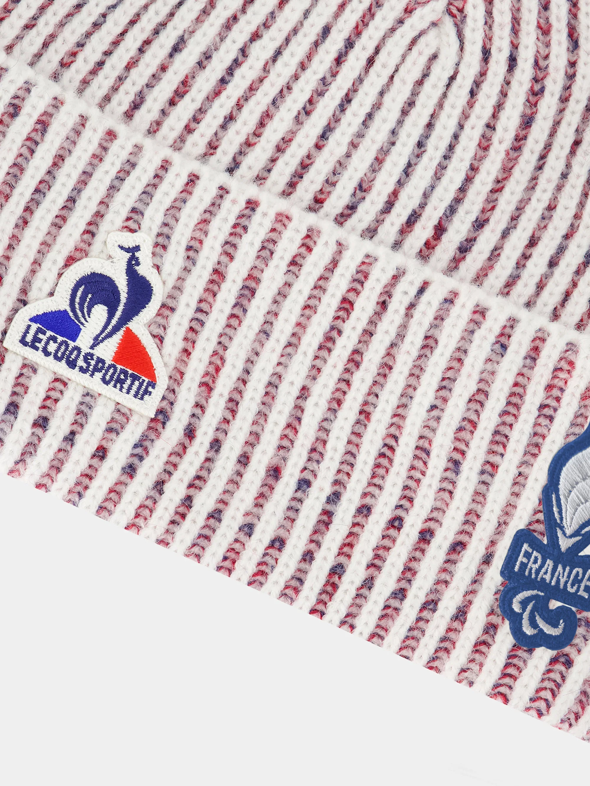 Bonnet en maille côtelée avec revers et badges brodés JP Milano-Cortina - Image 4