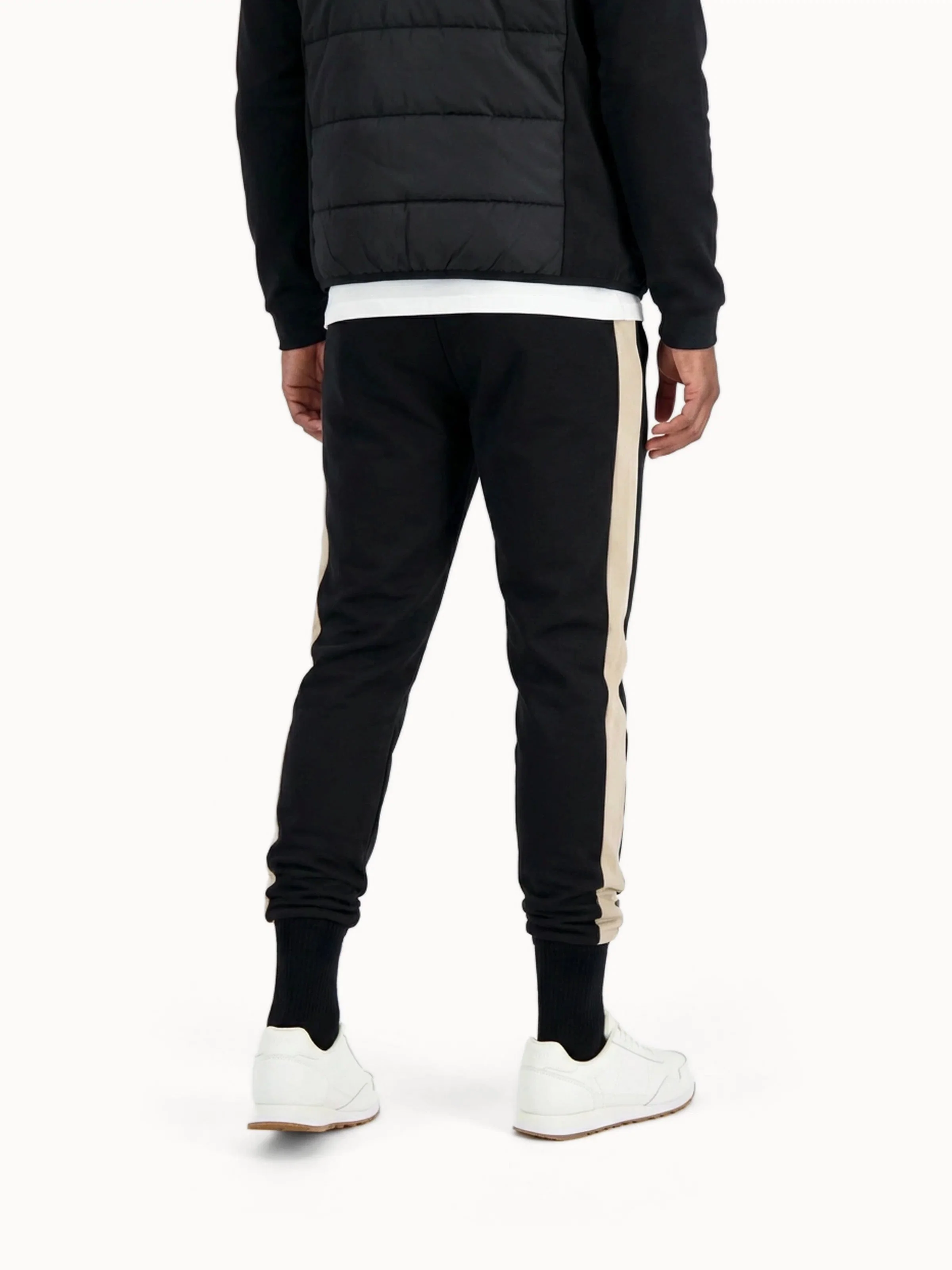 Pantalon double face avec bandes côtées contrastées - Image 4