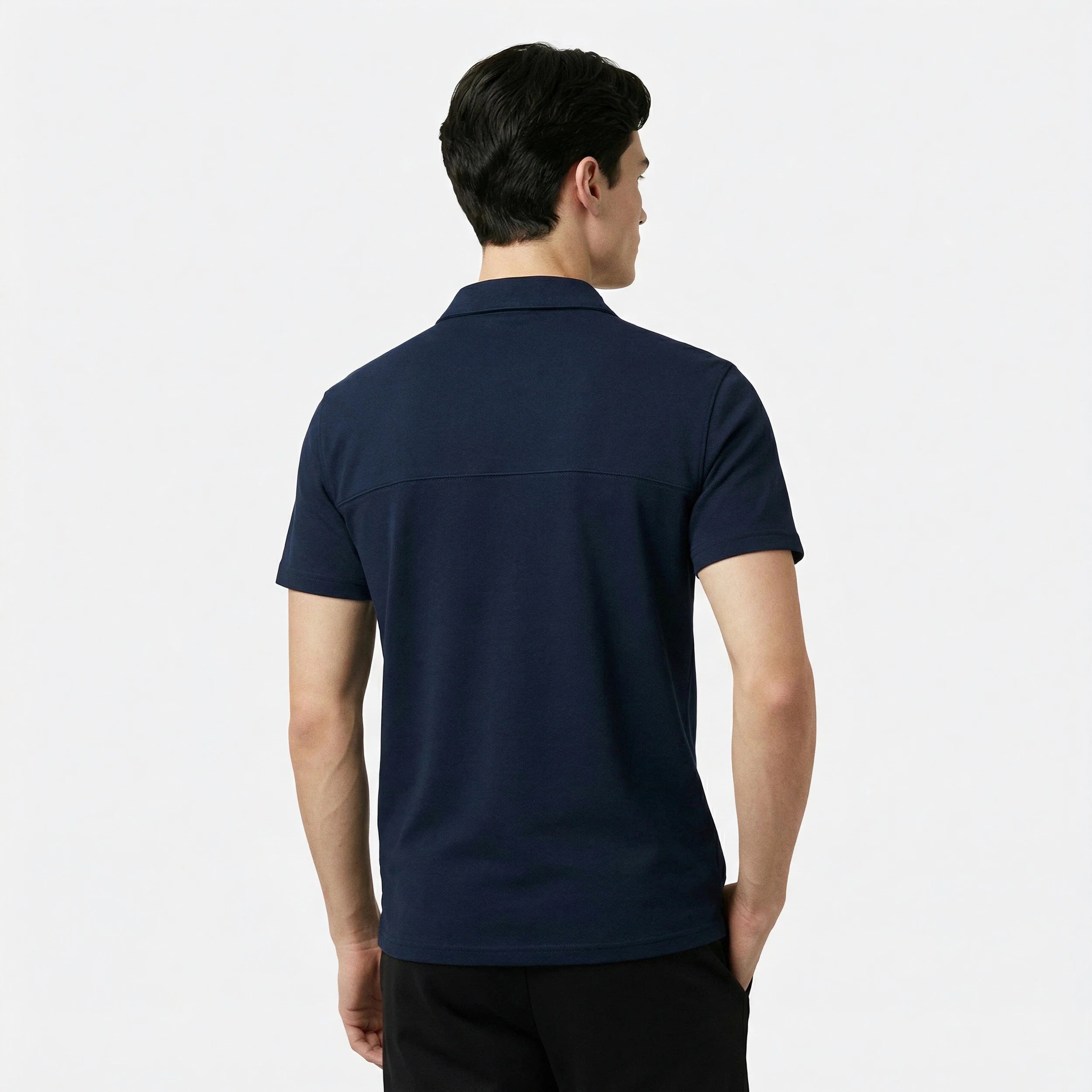 Polo Coq d'Or double face avec empiècements côtés texturés - Image 4