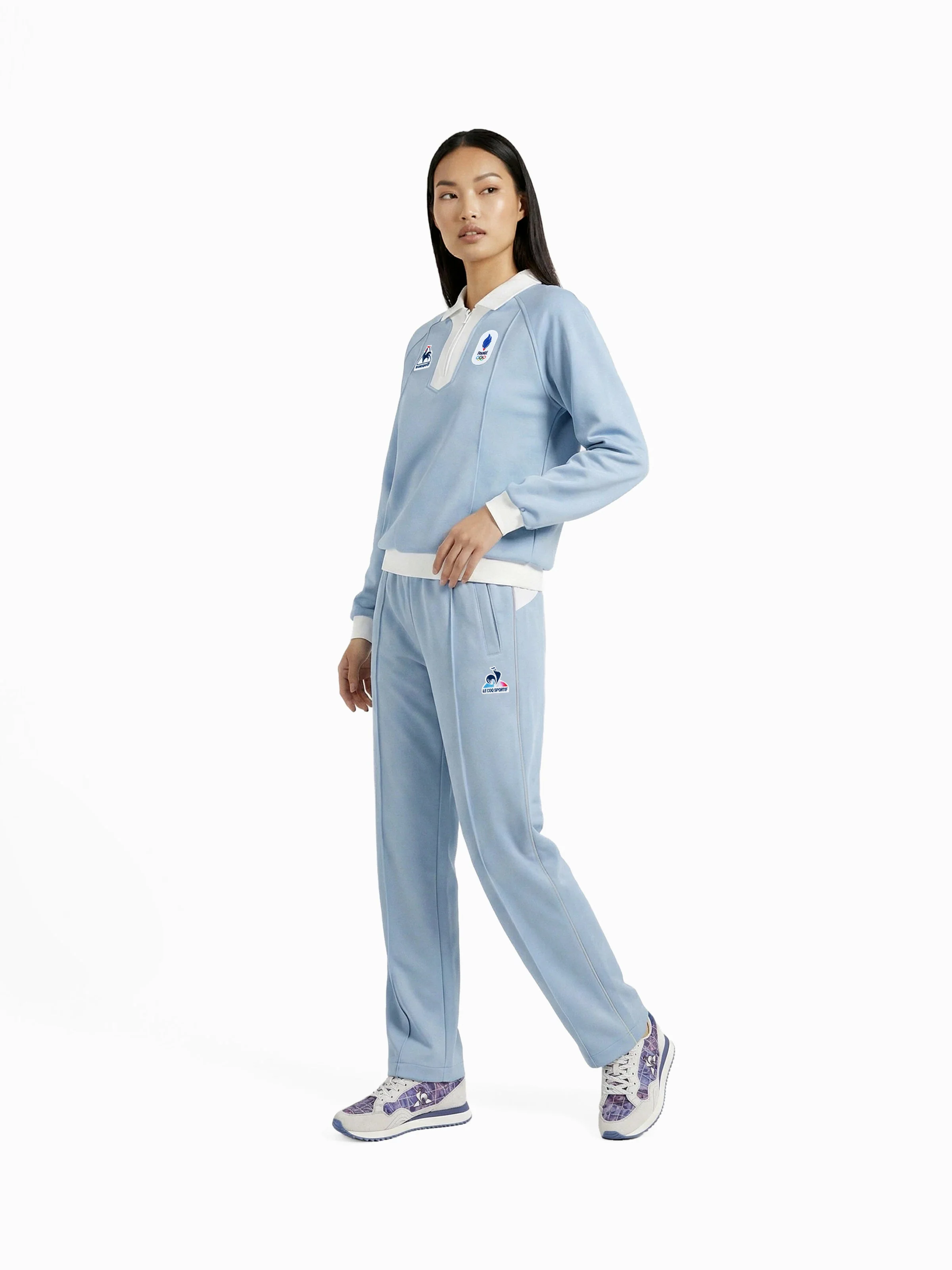 Sweat col zippé contrasté en molleton JP Milano-Cortina - Image 4