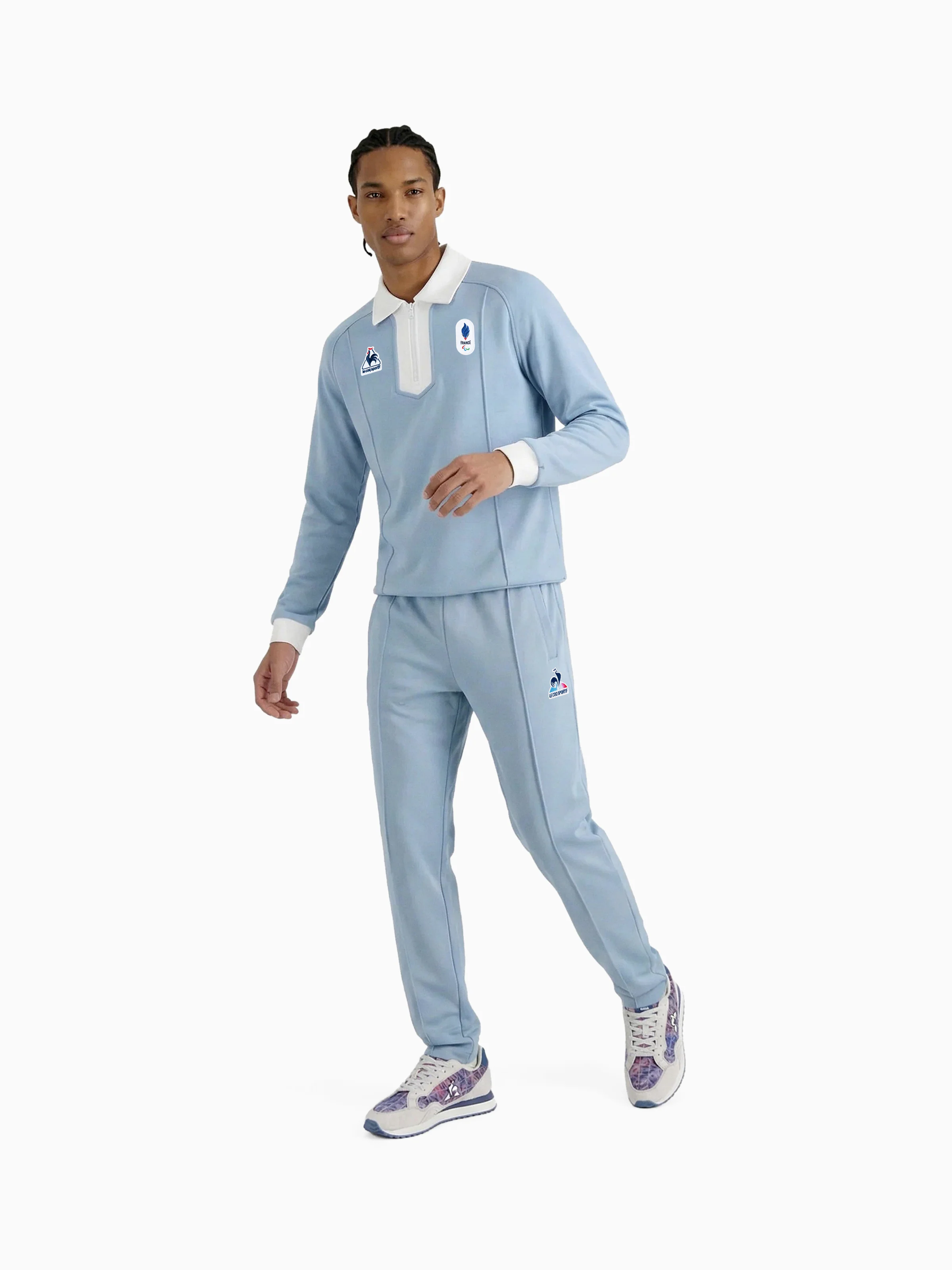 Sweat col zippé contrasté en molleton JP Milano-Cortina - Image 5