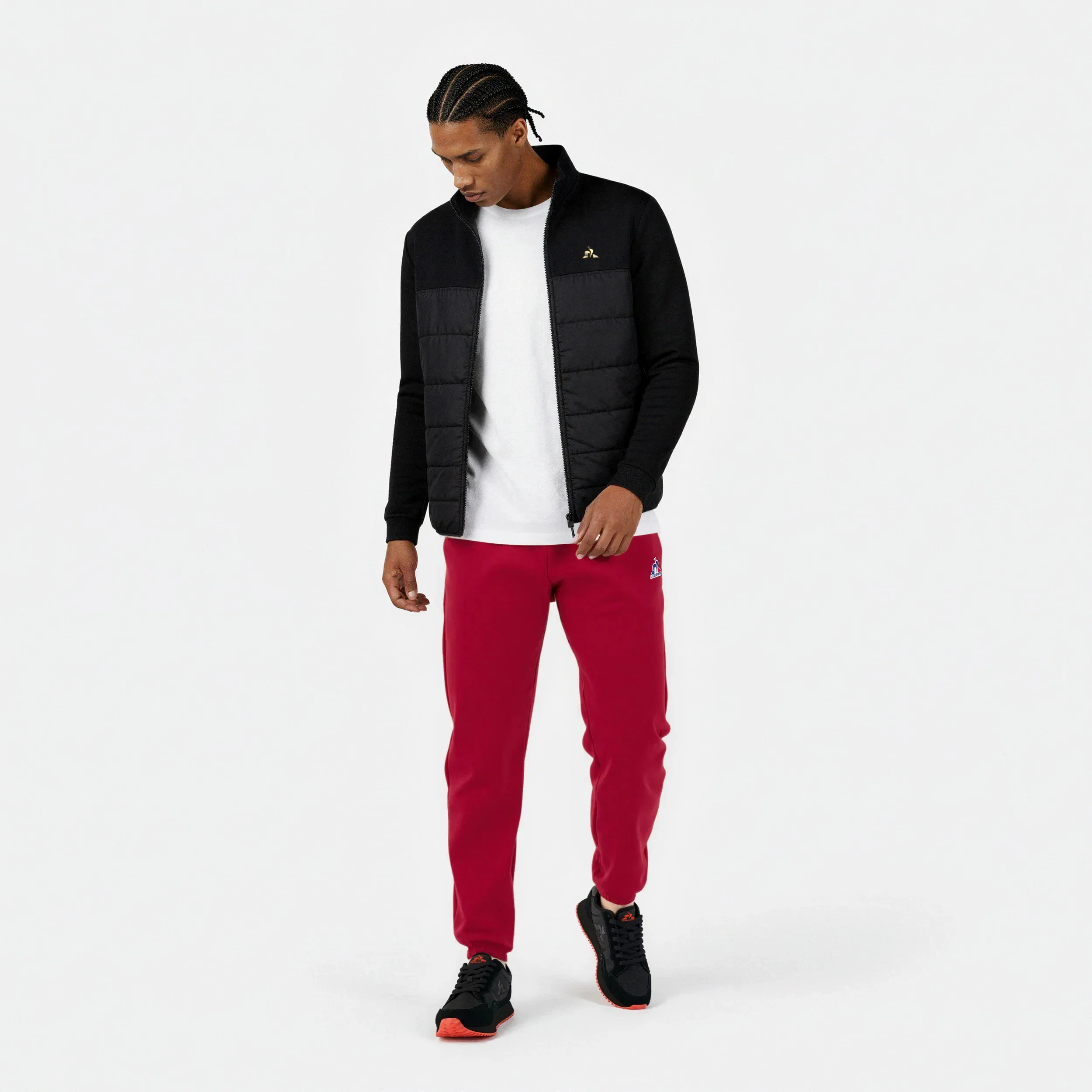 Veste Coq d'or bi-matière matelassée avec manches et empiècements en double face - Image 4