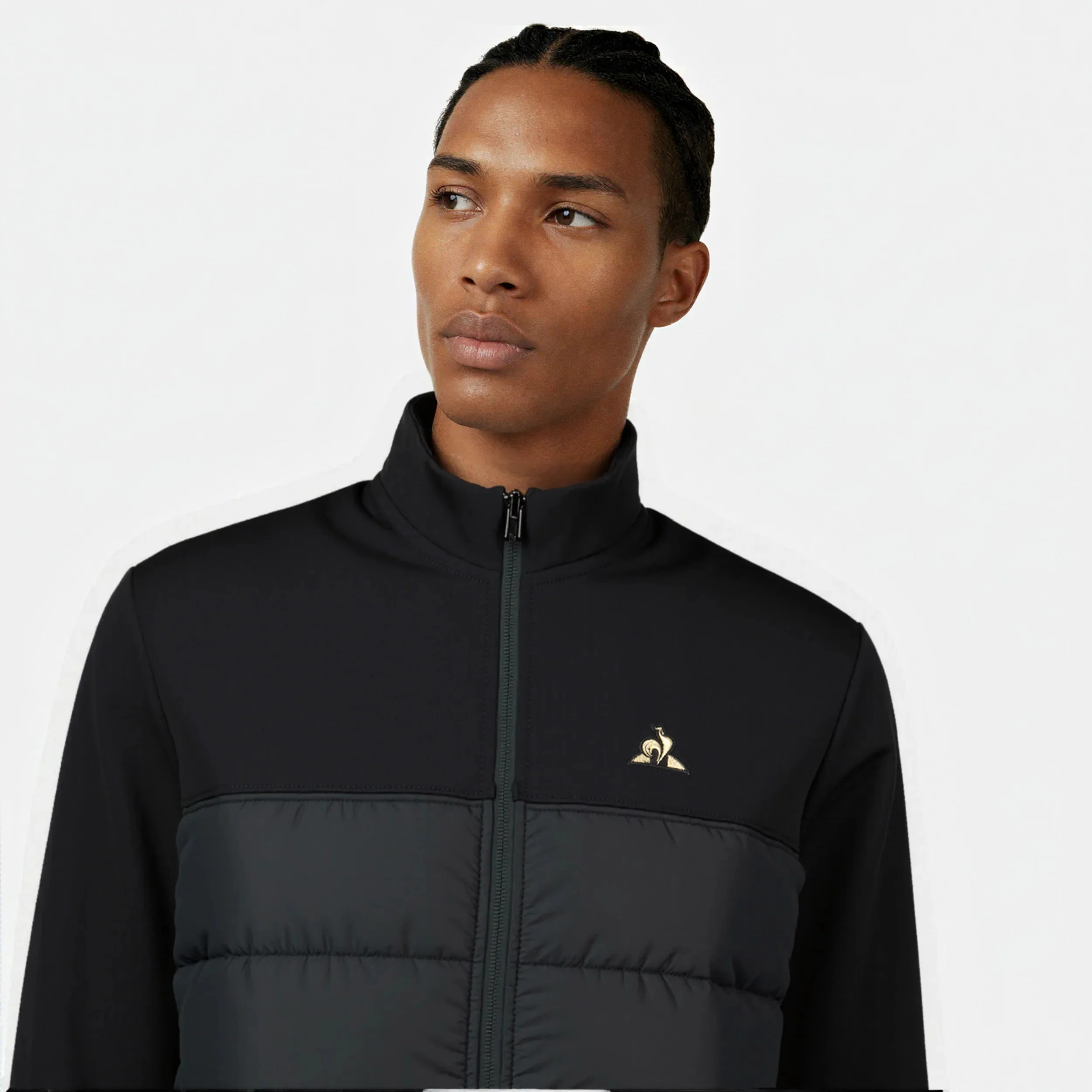 Veste Coq d'or bi-matière matelassée avec manches et empiècements en double face - Image 5