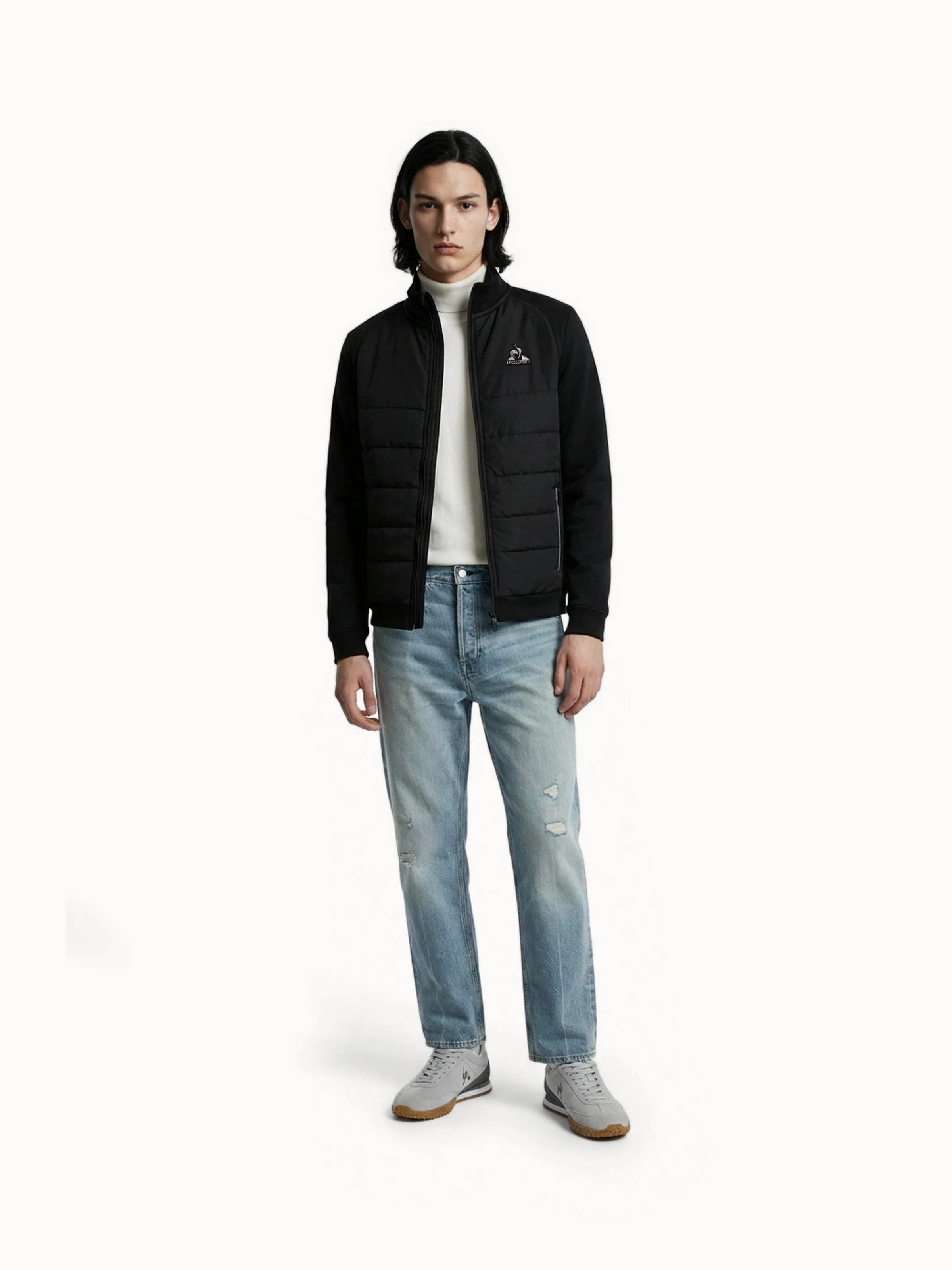 Veste bi-matière matelassée avec manches en jersey technique - Image 4