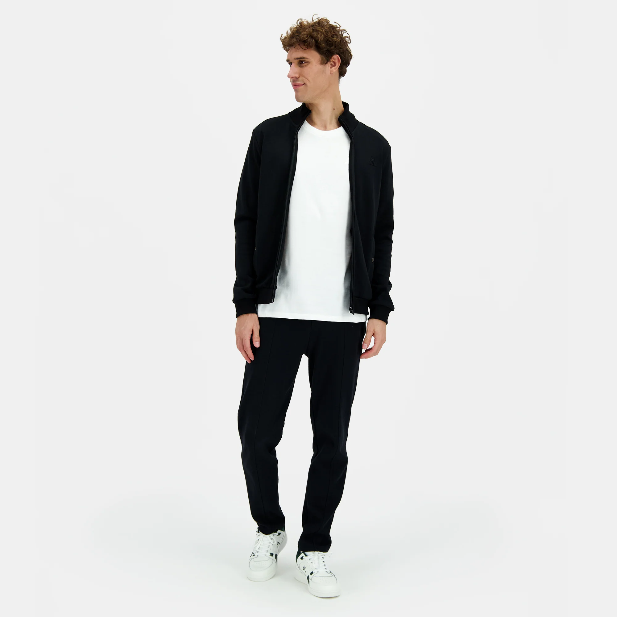 Veste zippée Essentiel double face avec logo brodé ton sur ton - Image 6