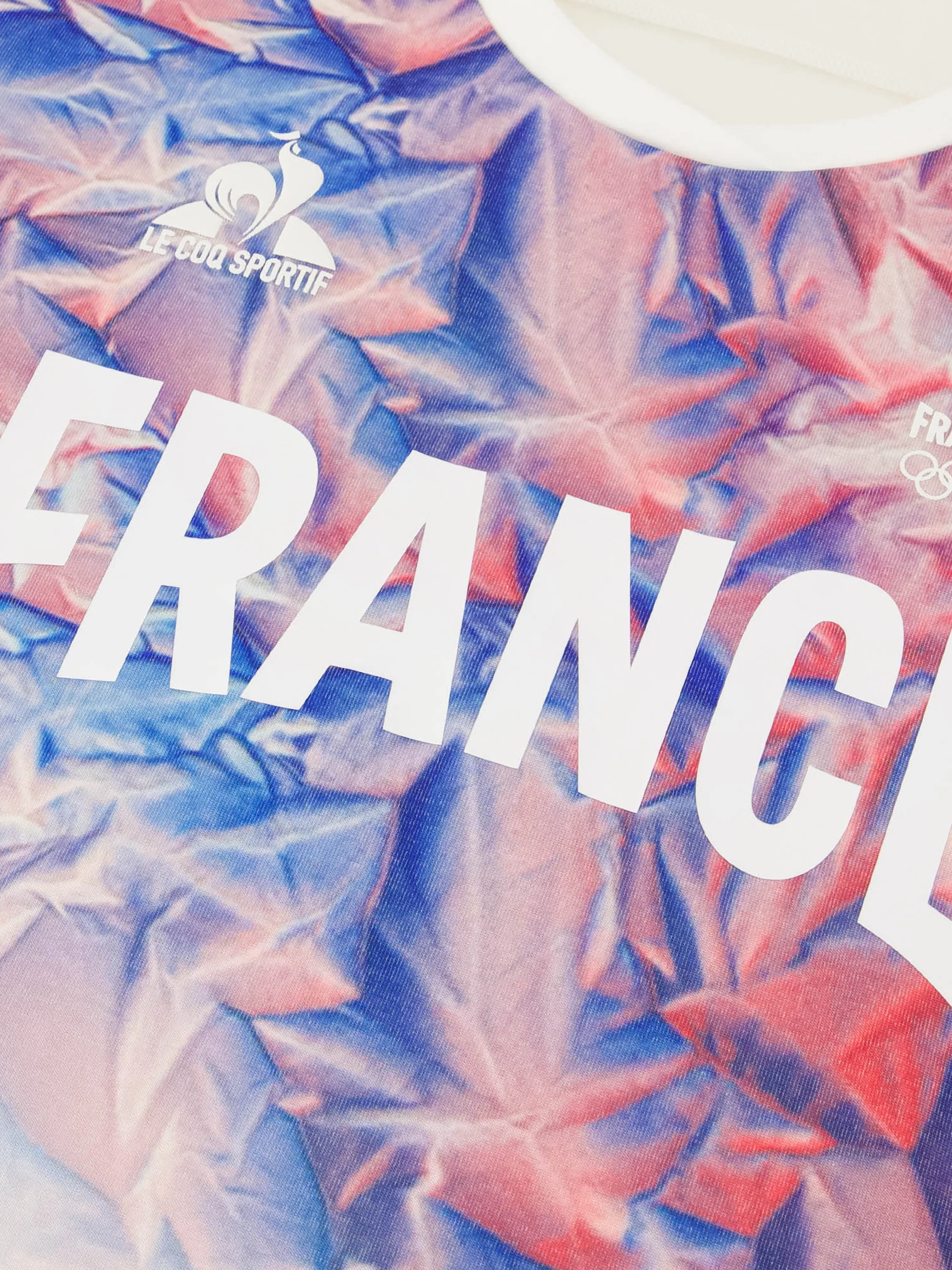 Maillot col V en jersey technique brillant avec impression Montagne JO Milano-Cortina - Image 5