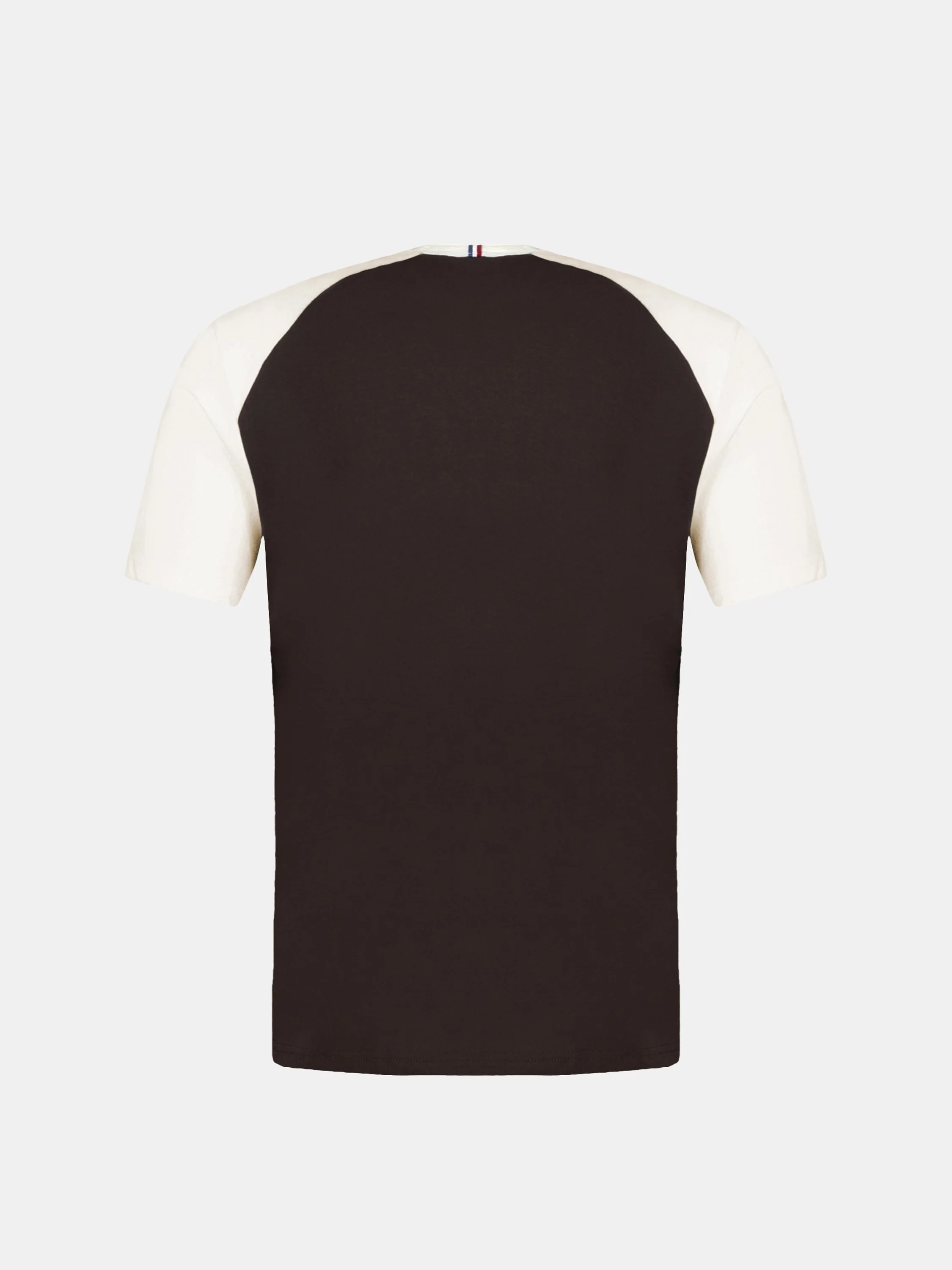 T-shirt en jersey de coton bicolore et bandes épaules tricotées - Image 3